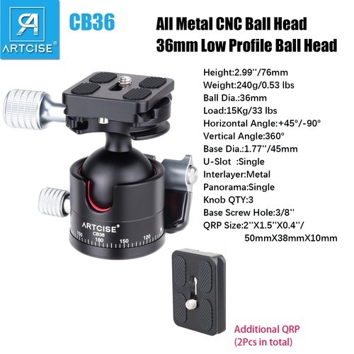 Artcise 36mm ballhead metal - 36mm,