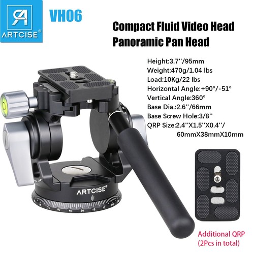 Fluid video head travel - head, tripod